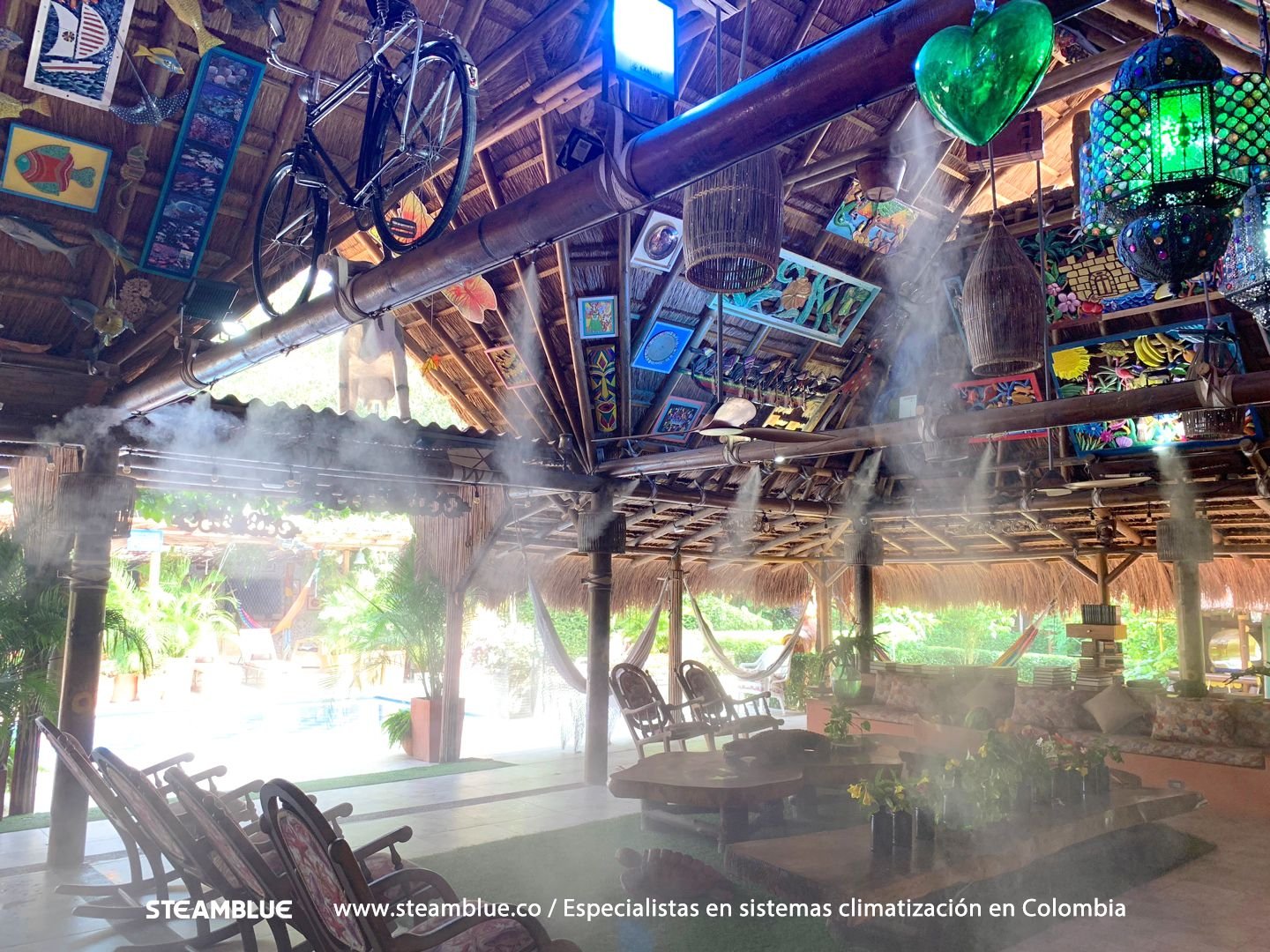 Climatizacion de exteriores con nebulizadores de agua en restaurantes cartagena